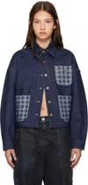 Amiri Ma Quad Workwear Denim Jacket In Raw Indigo