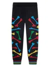 Amiri Kids Bones Stacked Joggers In Black
