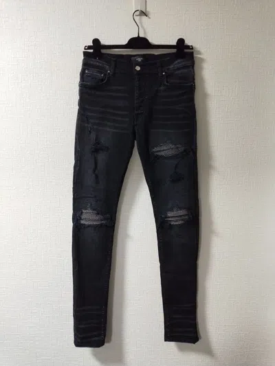 Pre-owned Amiri Iridescent Mx1 Jeans In Black