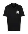 Amiri Jazz Wolf Black Crewneck T-shirt With Logo Lettering On The Front And Maxi Print On The Rear In Cott In Black
