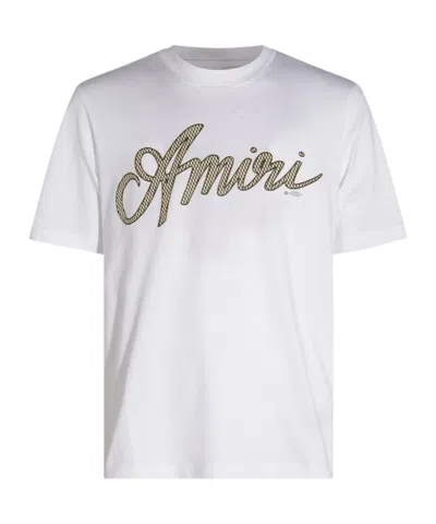 Amiri Item O-neck Short-sleeved T-shirt In White
