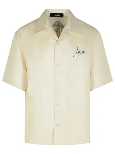 AMIRI AMIRI IVORY SILK SHIRT MEN