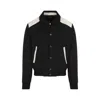 Amiri Tailored Wool And Leather Jacket With Zippered Pockets In Black