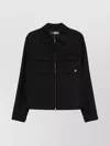 Amiri Jacket Front Side Pockets Long Sleeves In Black