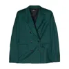 Amiri Db Wool Blazer In Green