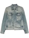 Amiri Jacket In Denim With Pockets In Blue