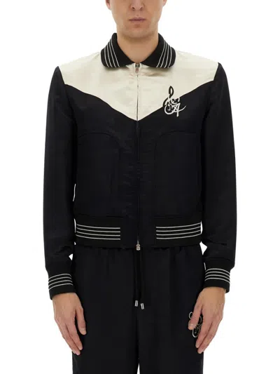 Amiri Jacket With Embroidery In Black
