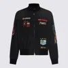 Amiri Bomber Jacket With Embroidered Design And Graphic Print In Black
