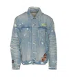 Amiri Vintage Pegasus Trucker Jacket In Blue
