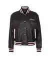 Amiri Leather Jacket With Elasticized Collar And Cuffs In Black