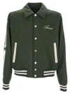 Amiri Bone-patches Felted Jacket