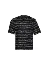 Amiri Black Jazz Band Bowling Shirt In Black