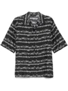 Amiri Black Jazz Band Bowling Shirt In Schwarz
