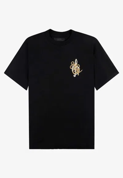 Amiri Jazz Band Printed T-shirt In Black