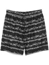 Amiri Graphic-print Shorts In Black