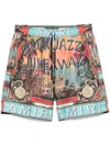 Amiri Jazz Hideaway Bermuda And Short Multicolor In Multi