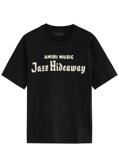 AMIRI AMIRI JAZZ HIDEAWAY EMBROIDERED COTTON T-SHIRT