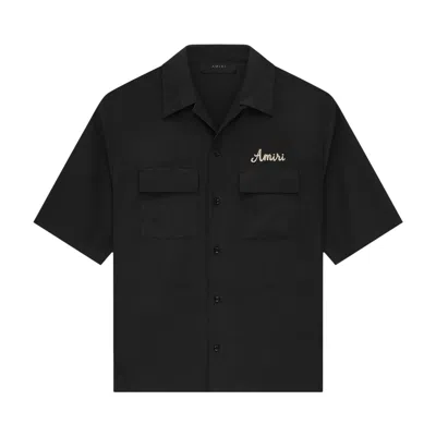 Pre-owned Amiri Jazz Wolf Camp Shirt 'black' | Men's Size Xl