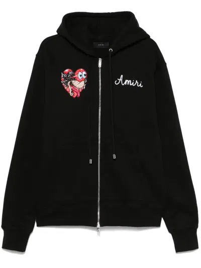 Amiri Jazz Wolf Hoodie In Black