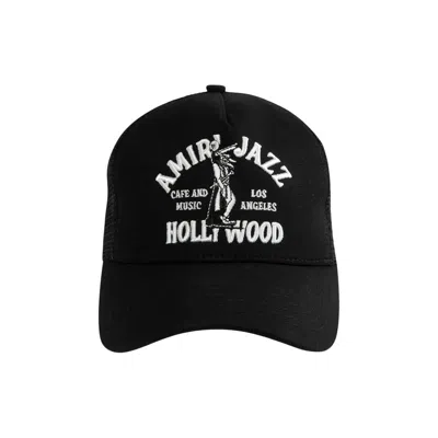 Pre-owned Amiri Jazz Wolf Trucker Hat 'black' | Men's Size Onesize