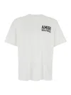 Amiri Jazz Wolf White Crewneck T-shirt With Logo Lettering On The Front And Maxi Print On The Rear In Cott In White