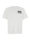 Amiri Jazz Wolf White Crewneck T-shirt With Logo Lettering On The Front And Maxi Print On The Rear In Cott
