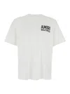 Amiri Jazz Wolf White Crewneck T-shirt With Logo Lettering On The Front And Maxi Print On The Rear In Cott In White