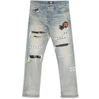 Amiri Belt-loop Jeans In Gray