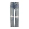Amiri Straight Leg Mid-rise Distressed Trousers