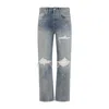 Amiri Straight Leg Mid-rise Distressed Trousers