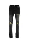 Amiri Stretch Denim Jeans Distressed Detailing In Black