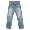 Amiri Jeans With Rips Honeycomb Indigo Men