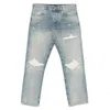 Amiri Straight Leg Mid-rise Distressed Trousers