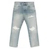 Amiri Straight Leg Mid-rise Distressed Trousers