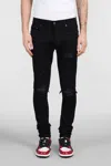 Amiri Distressed Slim Fit Jeans In Black
