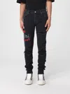Amiri Casual Trousers With Five Pockets And Embroidery In Black