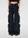 Amiri Black Baggy Cargo Jeans In Black