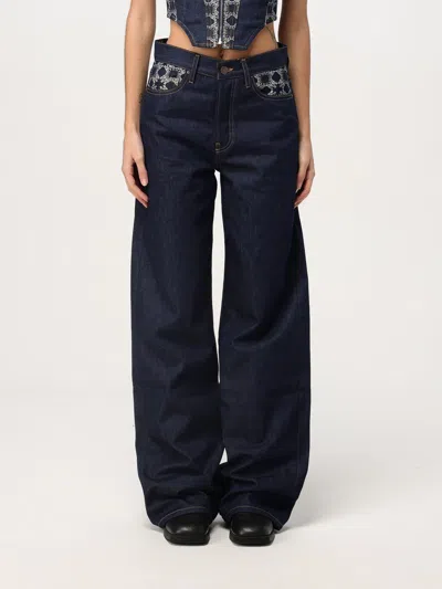 Amiri Jeans  Woman Color Blue In 蓝色