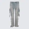 Amiri Tactical Cargo Straight Jeans In Antique Indigo