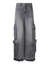 Amiri Jeans In Grey Cotton In Black