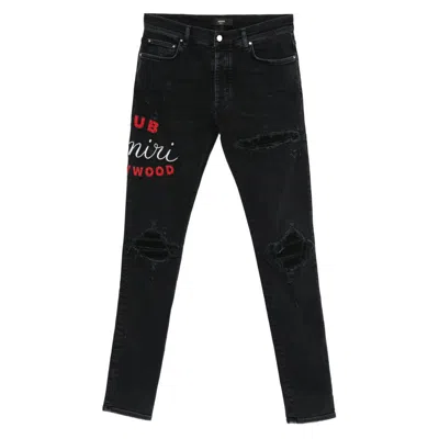 Amiri Belt Loop Jeans In Black