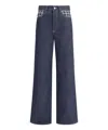 Amiri Wide Leg Jeans In Blue
