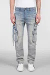 Amiri Slim Straight Tactical Cargo Jeans 32 In Blue