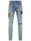 Amiri Logo-appliqué Skinny Jeans In Blue