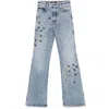 Amiri Ma Quad Embroidered Jeans In Blue