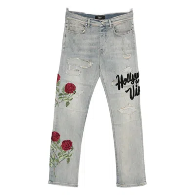 Amiri Belt Loop Jeans In Blue