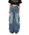 Amiri Cargo Jeans In Blue