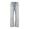 Amiri Stack Distressed Slim-leg Jeans In Blue