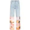 Amiri Logo-embroidered Jeans In Blue