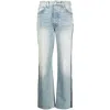 Amiri Stitched Straight Jeans In Blue/black